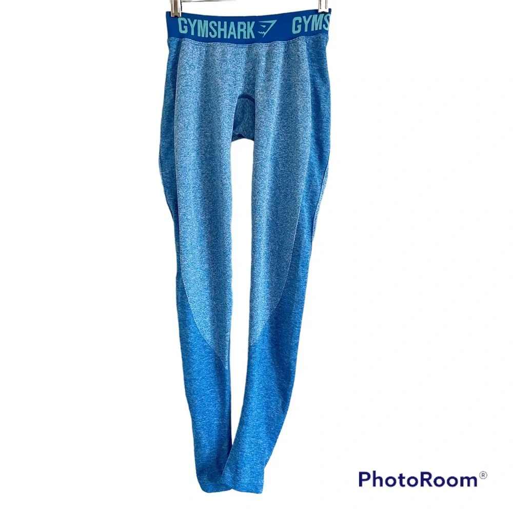 Gymshark Blue Flex Leggings Lowrise Full Length - Picture 2 of 15